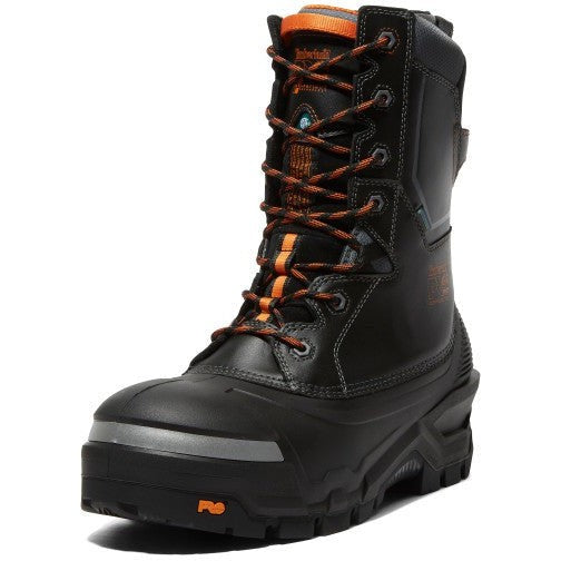 Timberland PRO Men's Pac Max 10" Composite Toe Waterproof Puncture Resistant Work Boot - Black/Orange - TB1A5QXJ001 - Overlook Boots