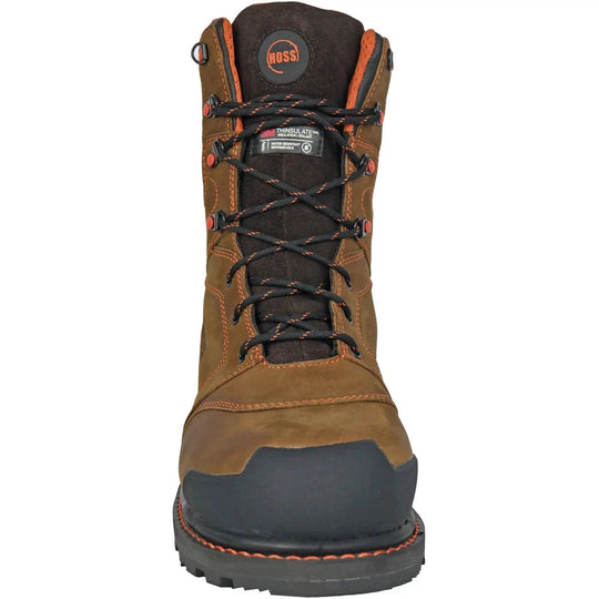 Hoss Men's Clash 9" Composite Toe Waterproof 1000G Insulated Puncture Resistant Work Boot - Brown - 80264 - Overlook Boots