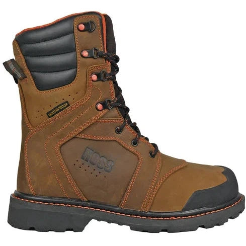 Hoss Men's Clash Soft Toe Waterproof 1000G Insulated Work Boot - Brown - 80265 - Overlook Boots