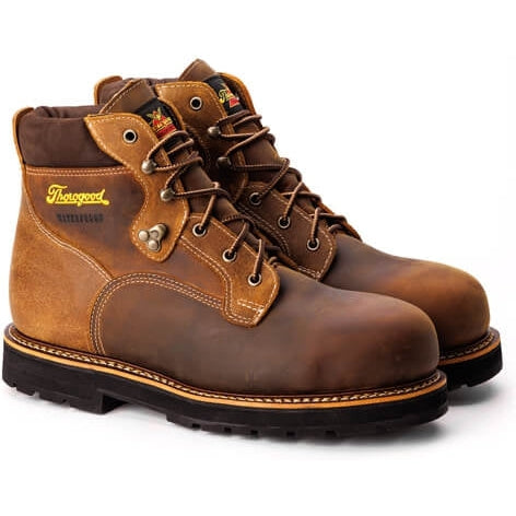 Thorogood Men's Iron River Series 6" Composite Toe Waterproof Work Boot -Brown- 804-4144 5 / Medium / Crazyhorse - Overlook Boots