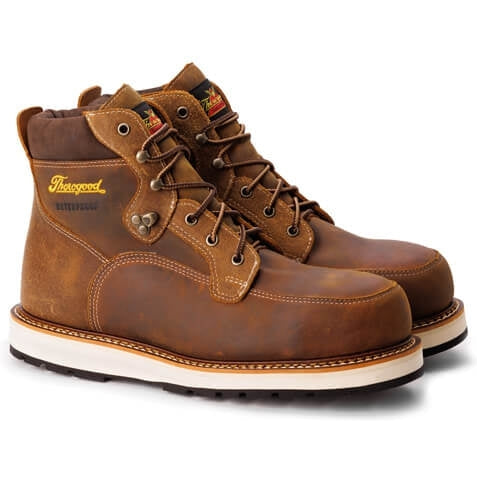Thorogood Men's Iron River Series 6" Composite Toe Waterproof Work Boot -Brown- 804-4145 5 / Medium / Crazyhorse - Overlook Boots