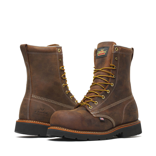 Thorogood Men's American Heritage 8" Steel Toe Slip Resistant Work Boot - Brown - 804-4211 - Overlook Boots