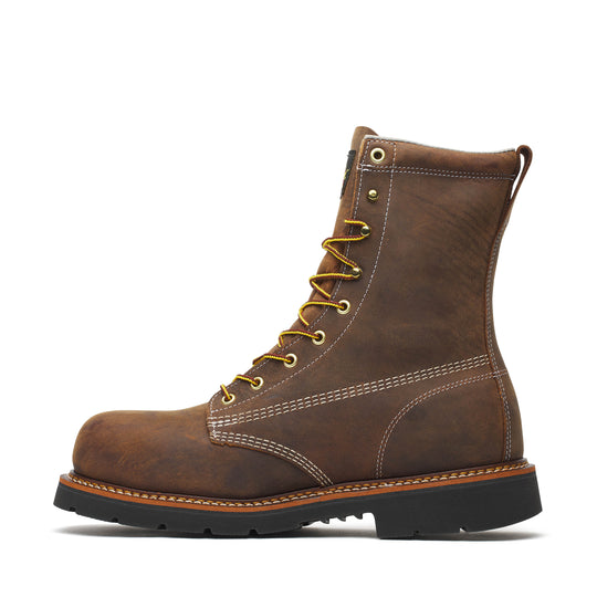 Thorogood Men's American Heritage 8" Steel Toe Slip Resistant Work Boot - Brown - 804-4211 - Overlook Boots