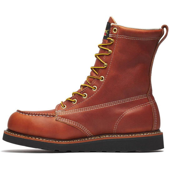 Thorogood Men's American Heritage 8" Steel Moc Toe BLK Wedge Work Boot - Brown - 804-4288 - Overlook Boots