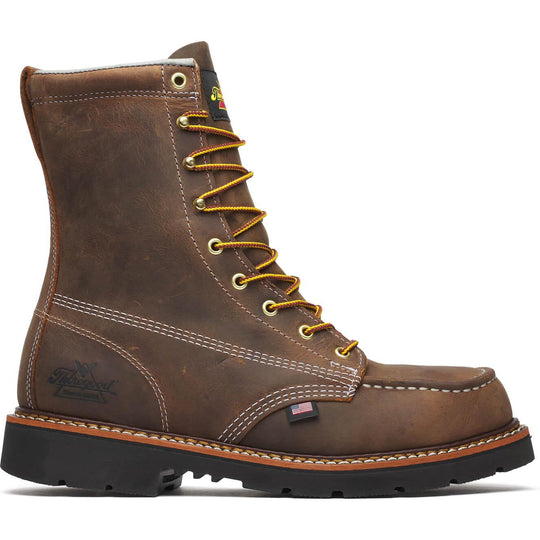 Thorogood Men's American Heritage 8" Moc Toe BLK 90 Work Boot - Brown - 804-4398 7 / Medium / Brown - Overlook Boots