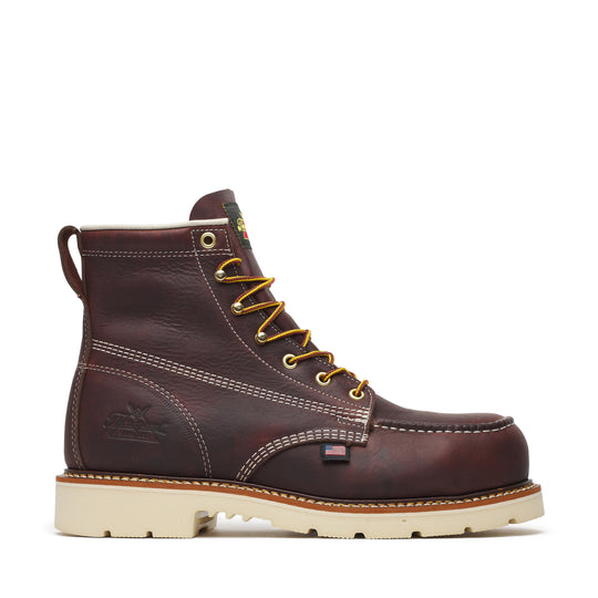 Thorogood Men's American Legacy 6" Nano Moc Toe Slip Resistant Work Boot - Brown - 804-6110 7 / Medium / Brown - Overlook Boots
