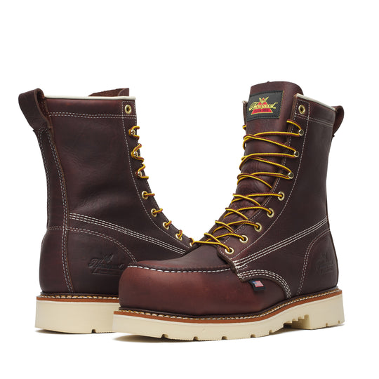 Thorogood Men's American Legacy 8" Nano Moc Toe Slip Resistant Work Boot - Brown - 804-6210 - Overlook Boots