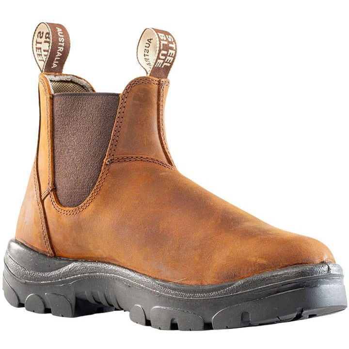 Steel Blue Men's Hobart 6" Soft Toe Waterproof Ankle Work Boot -Brown- 810901 7 / Medium / Brown - Overlook Boots