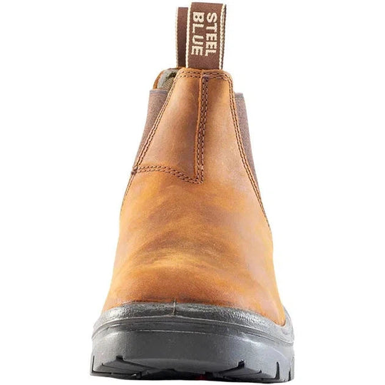 Steel Blue Men's Hobart 6" Soft Toe Water Resistant Ankle Work Boot -Brown- 810901 - Overlook Boots