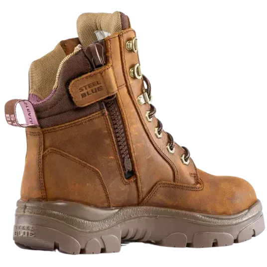 Steel Blue Women's Southern Cross Steel Toe Water Resistant Work Boot - Brown - 812859 - Overlook Boots
