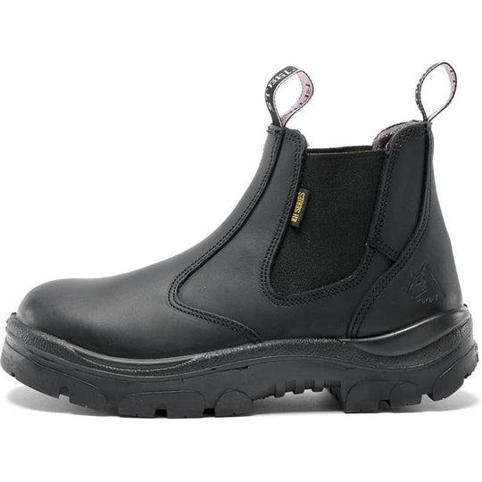 Steel Blue Women's Hobart Ladies 6" Steel Toe Water Resistant Work Boot - Black - 812891 - Overlook Boots