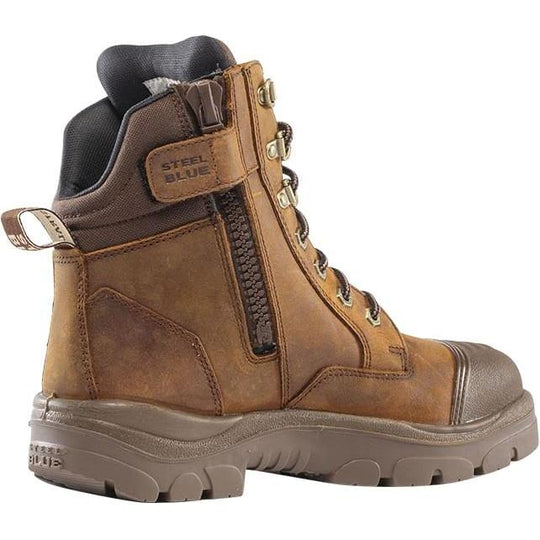 Steel Blue Men's Southern Cross 6" Steel Toe Water Resistant Work Boot - Brown - 812969 - Overlook Boots