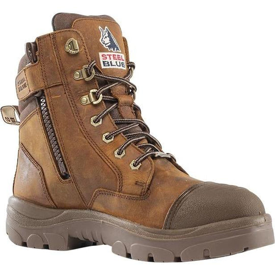 Steel Blue Men's Southern Cross 6" Steel Toe Water Resistant Work Boot - Brown - 812969 7 / Medium / Brown - Overlook Boots