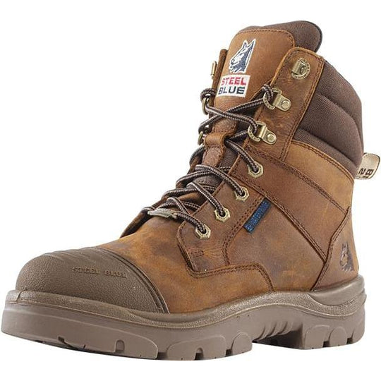 Steel Blue Men's Southern Cross 6" Steel Toe Water Resistant Work Boot - Brown - 812969 - Overlook Boots