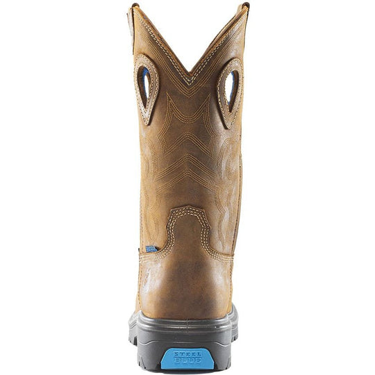 Steel Blue Men's Blue Heeler Met Steel Toe Waterproof Western Work Boot -Brown- 813904 - Overlook Boots