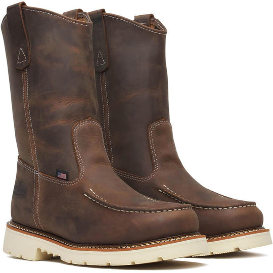 Thorogood American Heritage Bota de Trabajo Wellington para Hombre, 11 Pulgadas, Punta Moc - Café - 814-3311