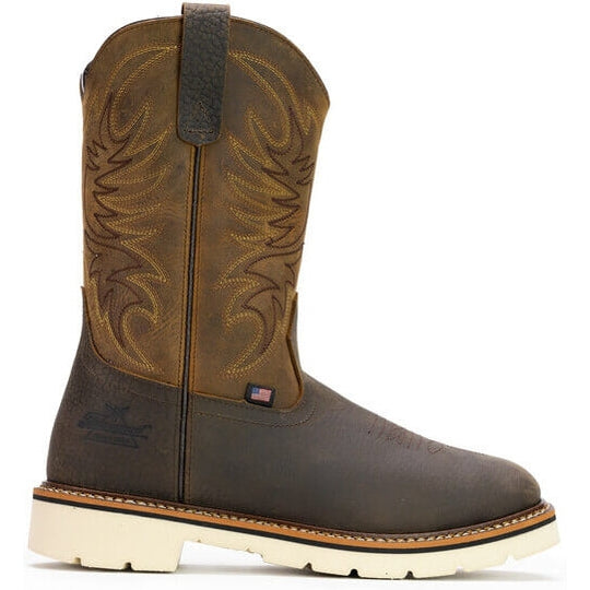 Thorogood American Heritage Bota Vaquera de Trabajo para Hombre, 11 Pulgadas, Punta Suave, Sin Agujetas, Hecha en EE. UU. - Crazyhorse - 814-4332 - Imagen 2