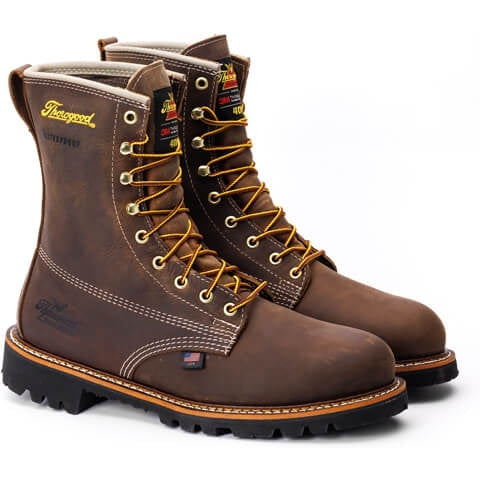 Thorogood American Legacy Bota de Trabajo para Hombre, 8 Pulgadas, Impermeable - Crazyhorse - 814-4520