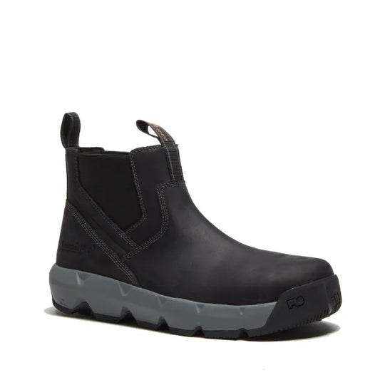 Timberland Pro Men's Morphix 6" Chelsea Comp Toe Work Boot - Black - TB0A5RV5W02 - Overlook Boots