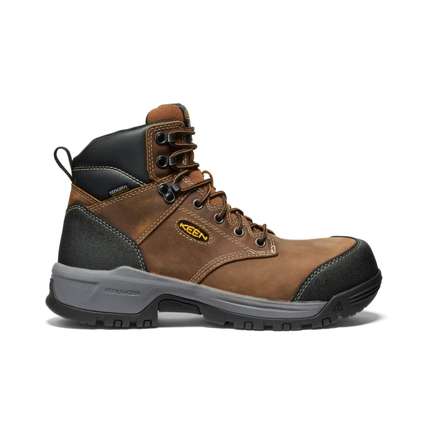 Keen Women's ESD Evanston 6" Carbon Toe Waterproof Work Boot - Brown - 1029391 5 / Medium / Brown - Overlook Boots