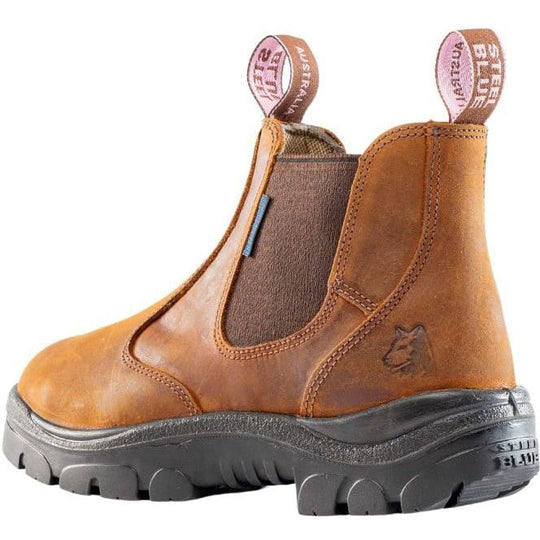 Steel Blue Women's Hobart Steel Toe Water Resistant Metguard Work Boot - Brown - 892854 - Overlook Boots