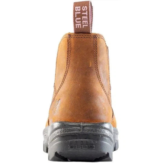 Steel Blue Women's Hobart Steel Toe Water Resistant Metguard Work Boot - Brown - 892854 - Overlook Boots