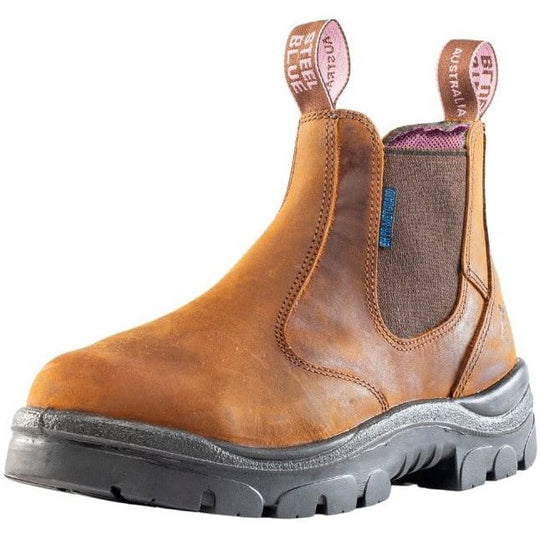 Steel Blue Women's Hobart Steel Toe Water Resistant Metguard Work Boot - Brown - 892854 - Overlook Boots