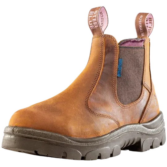 Steel Blue Women's Hobart Ladies 6" Steel Toe Water Resistant Work Boot - Brown - 812891 - Overlook Boots