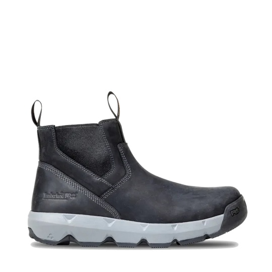 Timberland Pro Men's Morphix 6" Chelsea Comp Toe Work Boot - Black - TB0A5RV5W02 - Overlook Boots