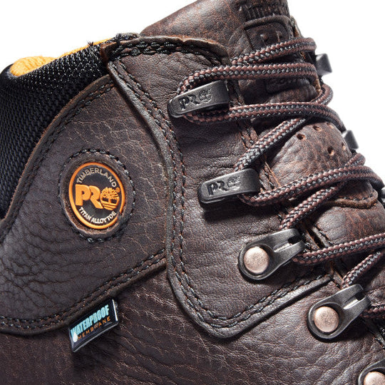 Timberland PRO Men's TiTAN Trekker Alloy Toe Waterproof Work Boot - Dark Brown - TB185520214 - Overlook Boots