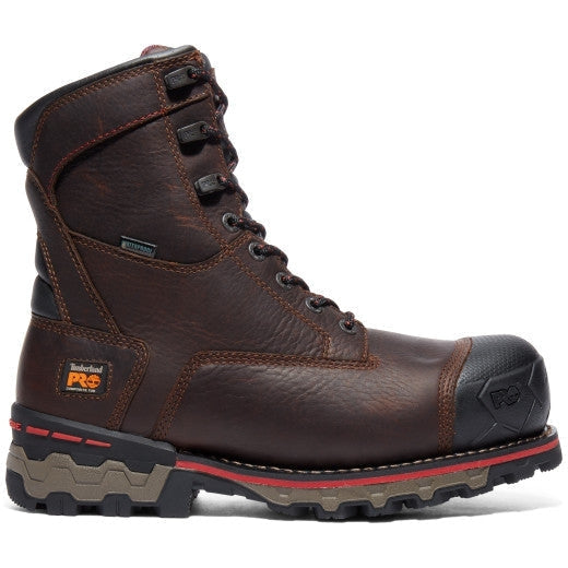 Timberland PRO Men's Boondock 8" Composite Toe Waterproof 1000G Insulated Work Boot - Brown - TB1A128P214 - Overlook Boots