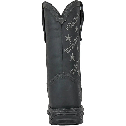 Hoss Men's We The People 8" Comp Toe Waterproof Pull On Western Work Boot- Black- 90123 - Overlook Boots