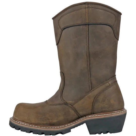 Hoss Men's Buford Composite Toe Waterproof Pull-On Logger Boot - Brown - 90211 - Overlook Boots