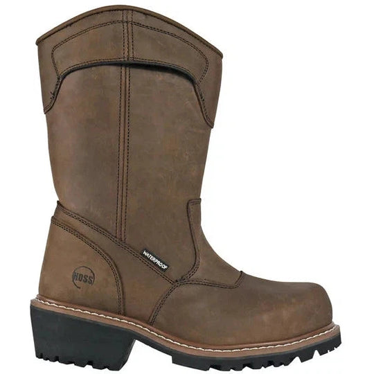 Hoss Men's Buford Composite Toe Waterproof Pull-On Logger Boot - Brown - 90211 - Overlook Boots