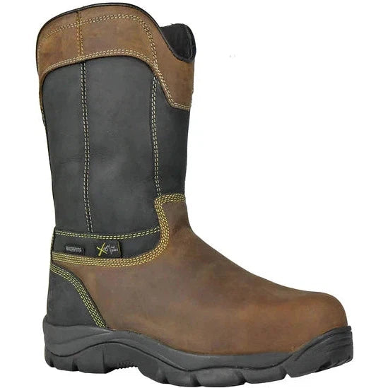 Hoss Men's Slag XRD Metguard Toe Composite Toe Waterproof Work Boot - Brown 90691 7 / Medium / Brown - Overlook Boots