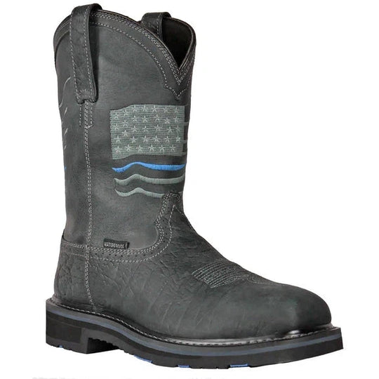 Hoss Men's Rushmore Composite Toe Waterproof Western Work Boot - Charcoal - 91065 7 / Medium / Charcoal - Overlook Boots