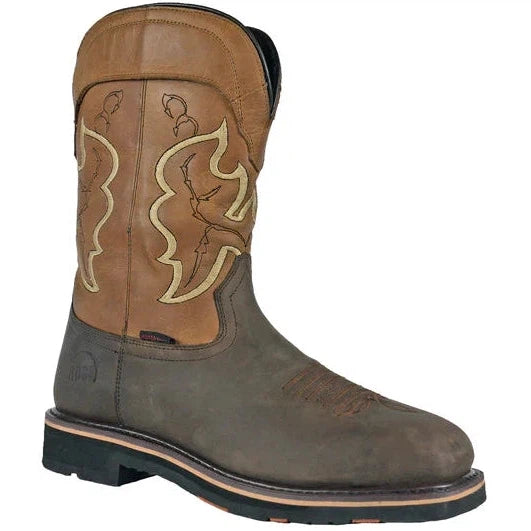 Hoss Men's Showdown Composite Toe Waterproof Moisture Wicking Western Boot - Brown 92042 7 / Medium / Brown - Overlook Boots
