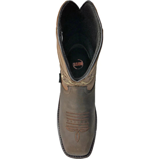 Hoss Men's Showdown Composite Toe Waterproof Moisture Wicking Western Boot - Brown 92042 - Overlook Boots