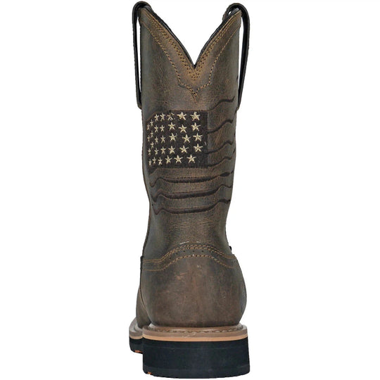 Hoss Men's Rushmore Soft Toe Waterproof Puncture Resistant Western Work Boot- Brown- 92060 - Overlook Boots