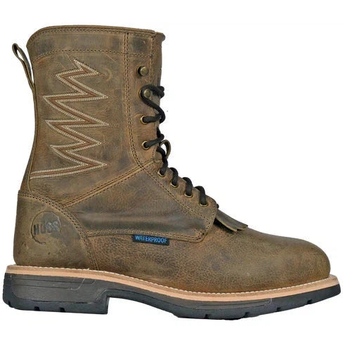 Hoss Men's Brisbee 8" Lacer Composite Toe Slip Resistant Work Boot- Brown- 94062 - Overlook Boots