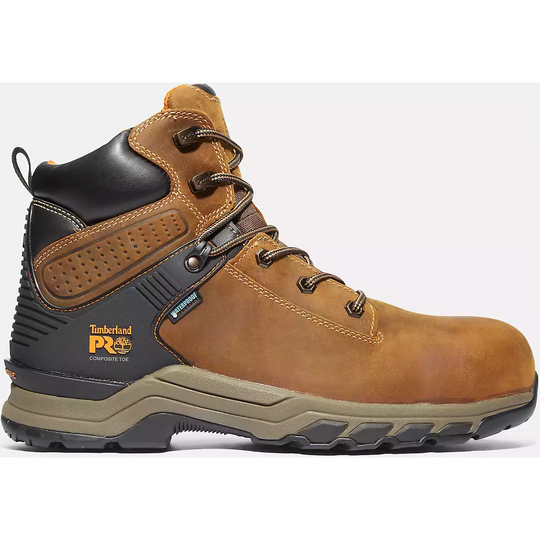 Timberland PRO Men's Hypercharge 6" Composite Toe Waterproof Work Boot - Brown - TB1A1RVS214 7 / Medium / Brown - Overlook Boots