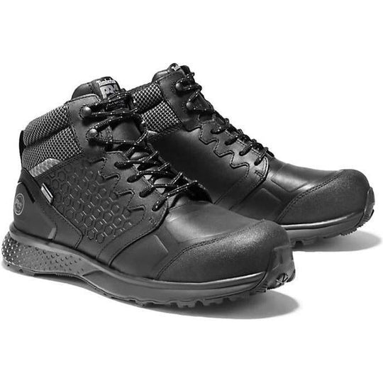 Timberland PRO Men's Reaxion Composite Toe Waterproof Work Boot - Black - TB1A1ZC9001 7 / Medium / Black - Overlook Boots