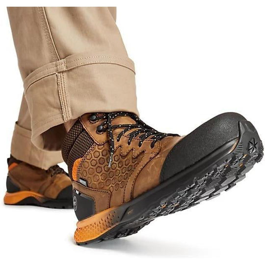 Timberland PRO Men's Reaxion Composite Toe Waterproof Work Boot - Brown/Orange - TB1A1ZR1214 - Overlook Boots