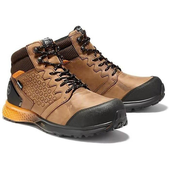 Timberland PRO Men's Reaxion Composite Toe Waterproof Work Boot - Brown/Orange - TB1A1ZR1214 7 / Medium / Brown - Overlook Boots