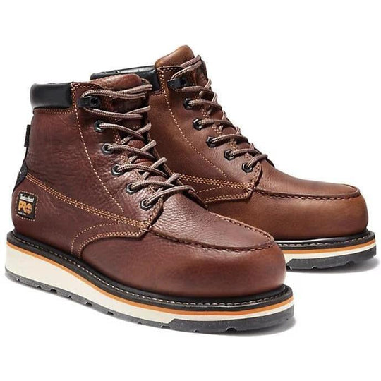 Timberland Pro Men's Gridworks 6" Alloy Toe Waterproof Work Boot - Brown - TB1A1ZVF214 7 / Medium / Brown - Overlook Boots