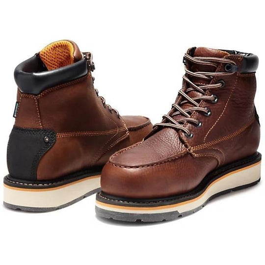 Timberland Pro Men's Gridworks 6" Alloy Toe Waterproof Work Boot - Brown - TB1A1ZVF214 - Overlook Boots
