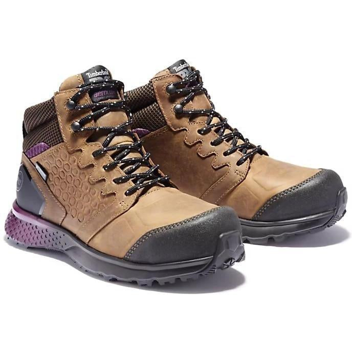 Timberland PRO Women's Reaxion Composite Toe Waterproof Work Boot - Brown - TB1A219B214 5.5 / Medium / Brown - Overlook Boots