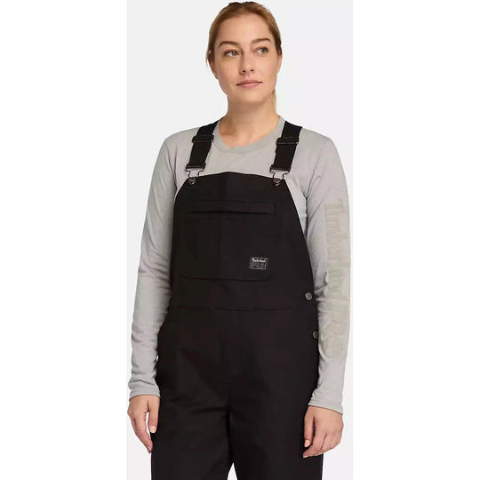Timberland Pro Women's Gritflex Canvas Overall Work Bib -Black- TB0A5X4U001 Large/Regular / Black - Overlook Boots