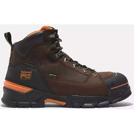 Timberland PRO Men's Endurance EV 6" Composite Toe Waterproof Puncture Resistant Work Boot - Brown - TB0A5YXU214 7 / Medium / Brown - Overlook Boots