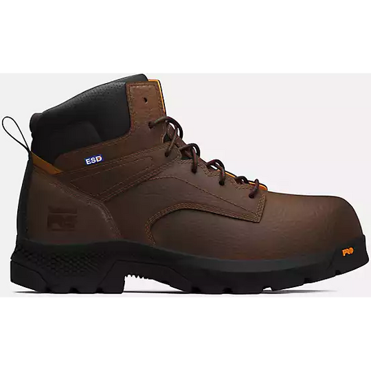 Timberland PRO Men's Titan EV 6" Composite Toe Work Boot - Brown - TB0A61PF214 7 / Medium / Brown - Overlook Boots